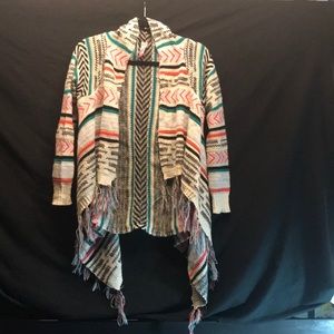 Sweater cardigan shawl small S